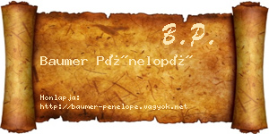 Baumer Pénelopé névjegykártya